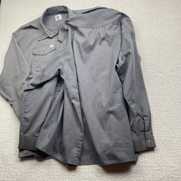 Lot x3 VTG Big Bill Canada Made Work Shirt Men 2XL Grey Long Sleeve Workwear ** - Picture 13 of 16